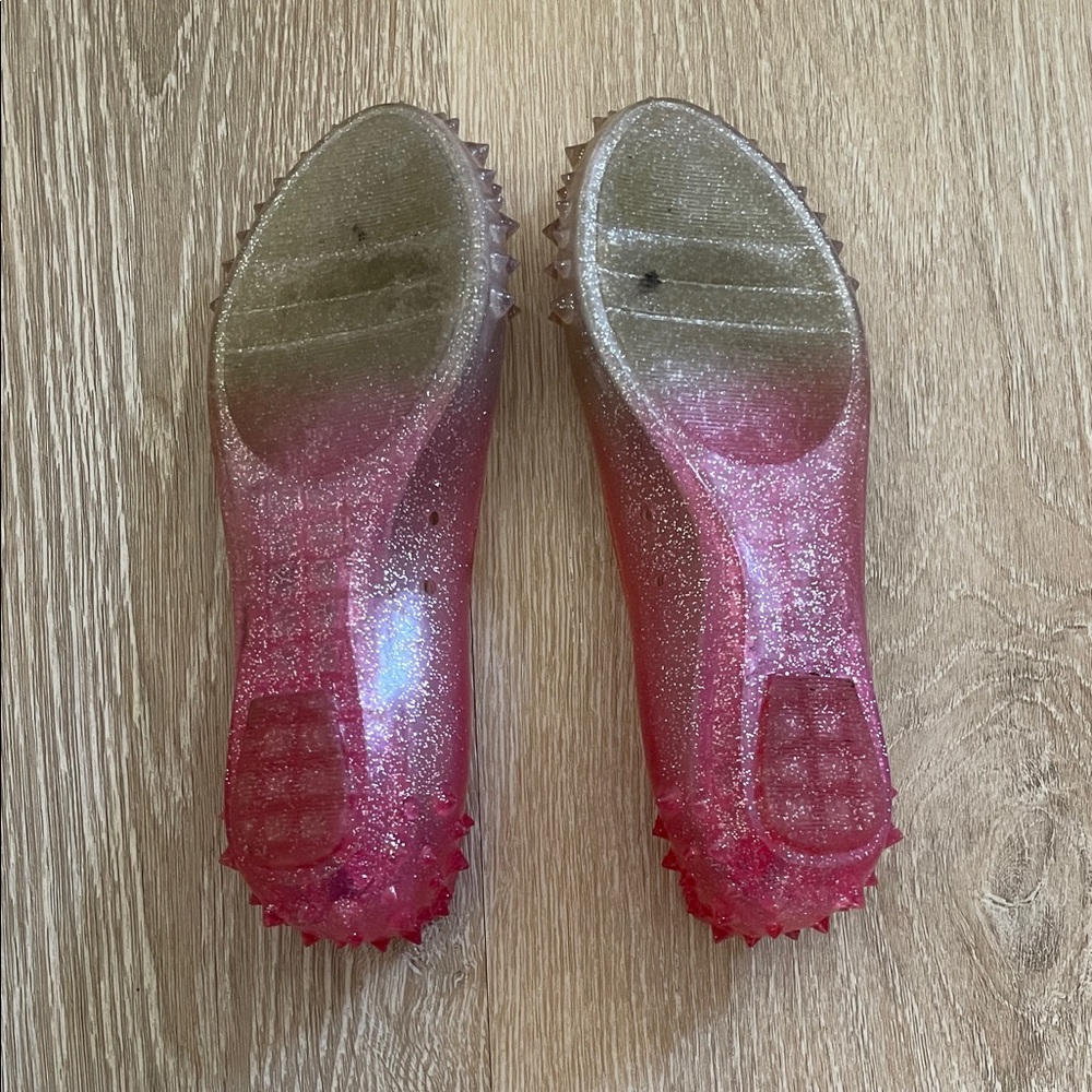Wet Seal Pink and Clear Spiked Flats - Picture 3 of 3